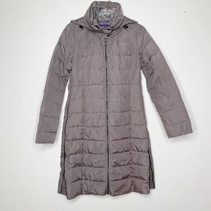 SERAPHINE Womens Maternity Gray Puffer Parka Jacket sz 2